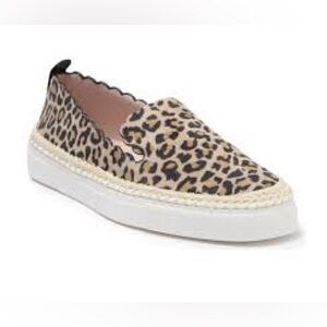 Kate Spade Loren  Leopard Print Slip-On leather Sneakers
